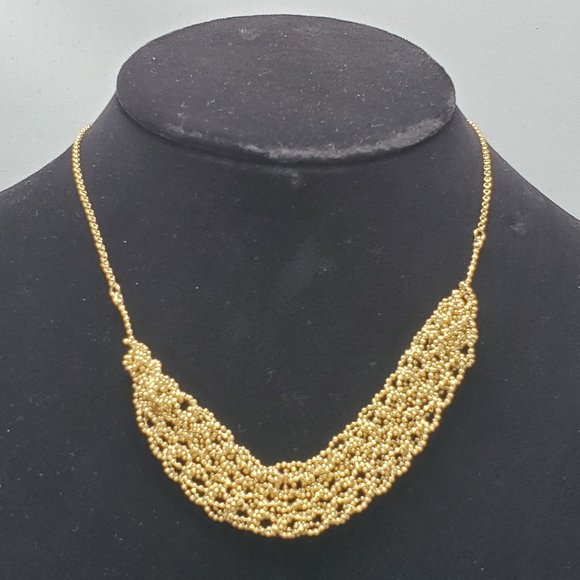 Ali Khan gold mesh link necklace - Picture 2 of 5